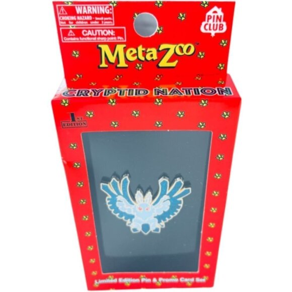 MetaZoo Mothman 1st Edition Pin and Promo cards! Limited Print‎ IN HAND! - Picture 1 of 5